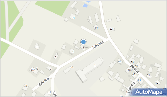 Czarna Wieś Kościelna, Szkolna, 2, mapa Czarna Wieś Kościelna