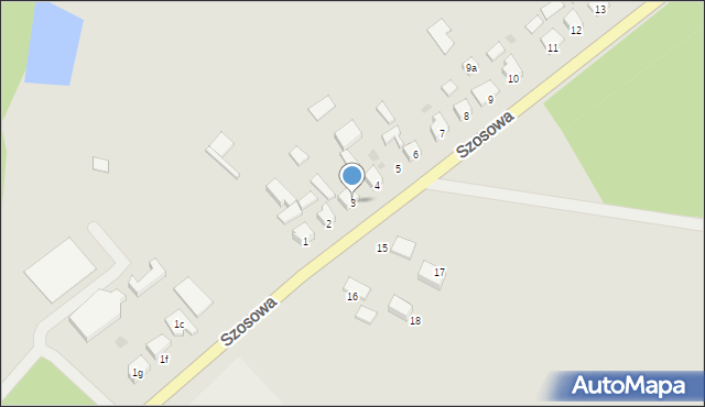 Czarne, Szosowa, 3, mapa Czarne