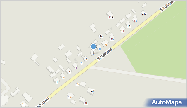 Czarne, Szosowa, 7, mapa Czarne