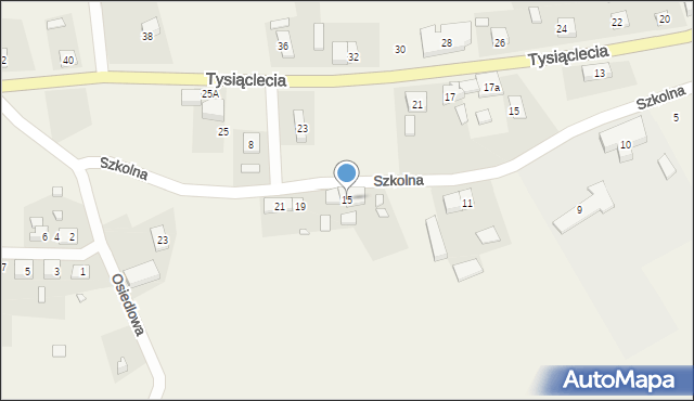 Czarne Dolne, Szkolna, 15, mapa Czarne Dolne