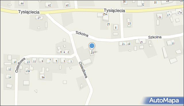 Czarne Dolne, Szkolna, 23, mapa Czarne Dolne