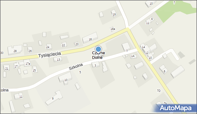 Czarne Dolne, Szkolna, 4, mapa Czarne Dolne