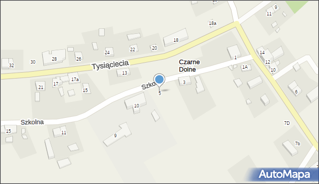 Czarne Dolne, Szkolna, 5, mapa Czarne Dolne