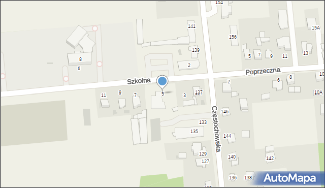 Czarny Las, Szkolna, 5, mapa Czarny Las