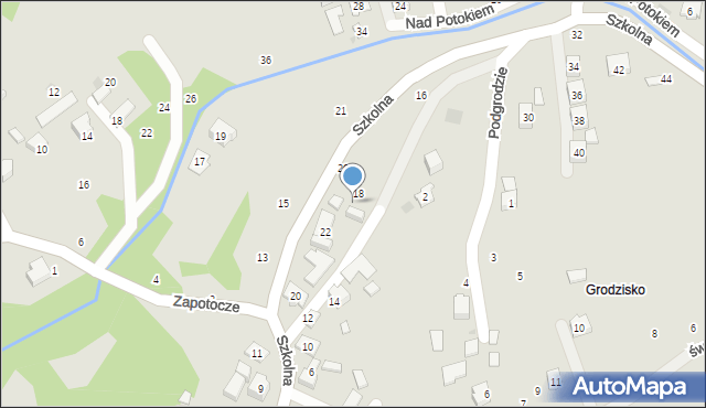 Czchów, Szkolna, 24, mapa Czchów