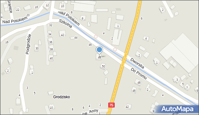 Czchów, Szkolna, 48, mapa Czchów