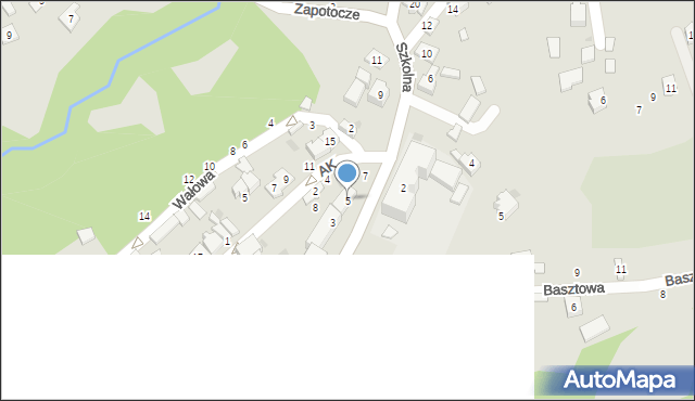 Czchów, Szkolna, 5, mapa Czchów