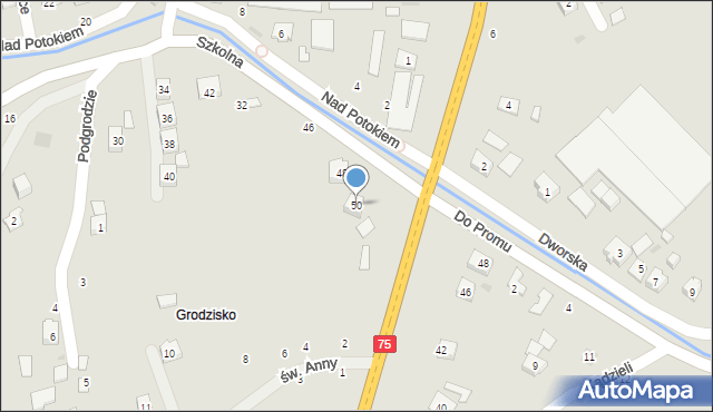 Czchów, Szkolna, 50, mapa Czchów