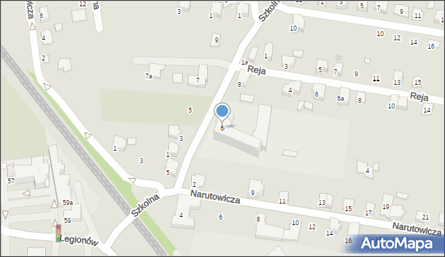 Czechowice-Dziedzice, Szkolna, 6, mapa Czechowic-Dziedzic