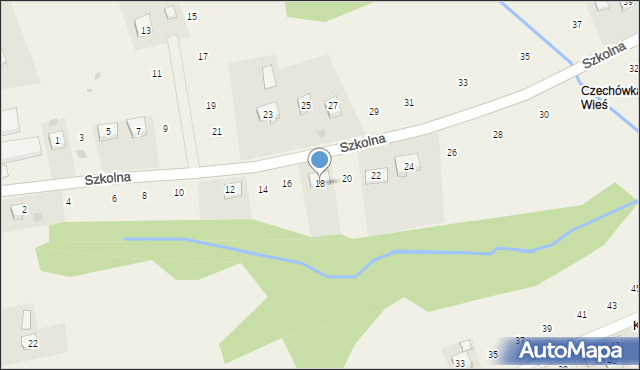 Czechówka, Szkolna, 18, mapa Czechówka