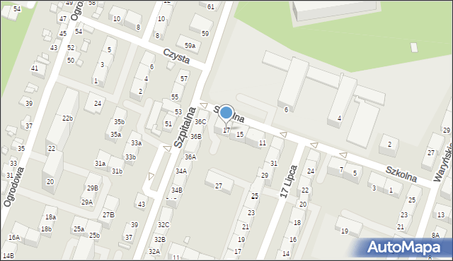 Czeladź, Szkolna, 17, mapa Czeladź
