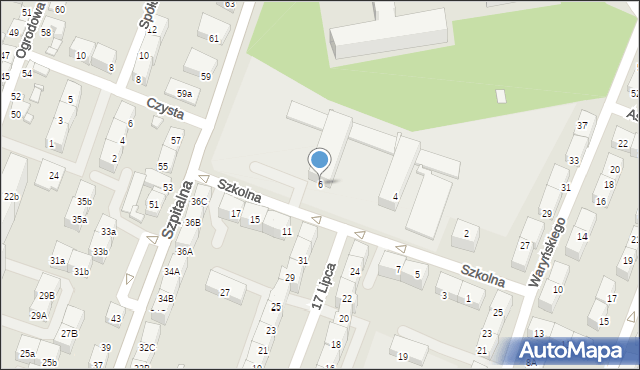 Czeladź, Szkolna, 6, mapa Czeladź
