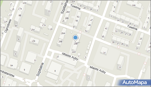 Czeladź, Szpitalna, 24B, mapa Czeladź