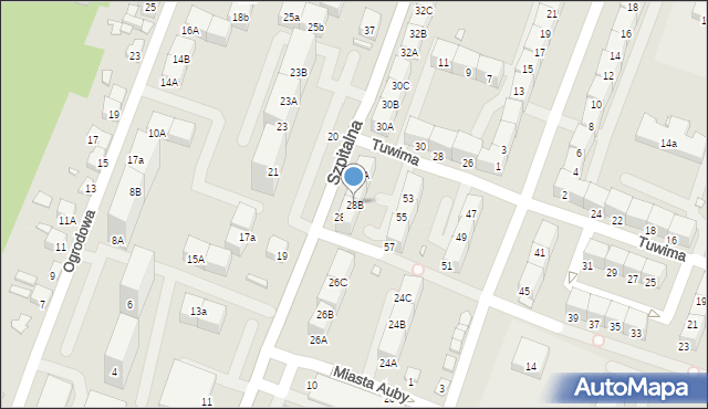 Czeladź, Szpitalna, 28B, mapa Czeladź