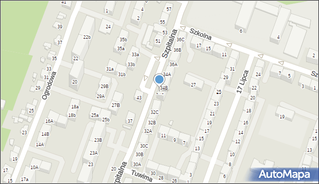 Czeladź, Szpitalna, 34C, mapa Czeladź