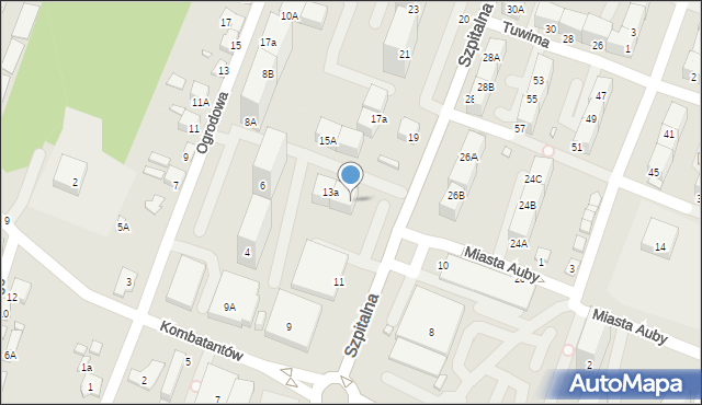 Czeladź, Szpitalna, 13b, mapa Czeladź