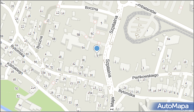 Czeladź, Szpitalna, 3, mapa Czeladź