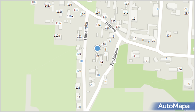 Czeladź, Szybikowa, 16, mapa Czeladź