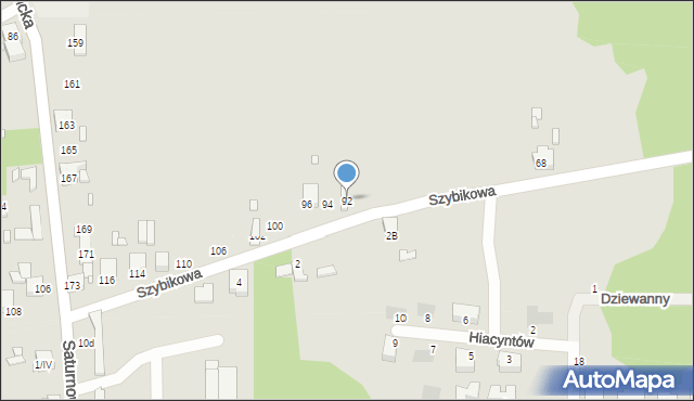 Czeladź, Szybikowa, 92, mapa Czeladź