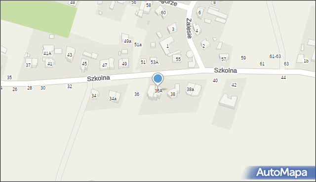 Czerwonak, Szkolna, 36A, mapa Czerwonak