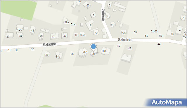 Czerwonak, Szkolna, 38, mapa Czerwonak