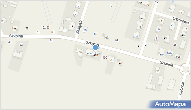 Czerwonak, Szkolna, 46b, mapa Czerwonak