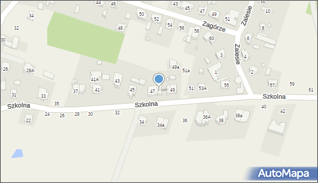 Czerwonak, Szkolna, 47a, mapa Czerwonak