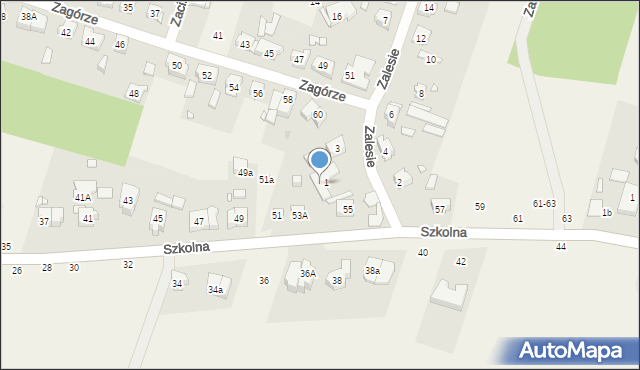 Czerwonak, Szkolna, 53b, mapa Czerwonak