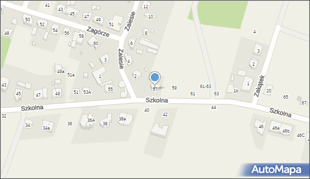 Czerwonak, Szkolna, 57, mapa Czerwonak