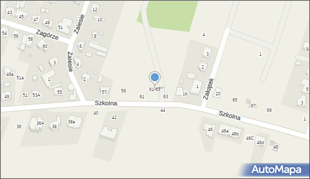 Czerwonak, Szkolna, 61-63, mapa Czerwonak