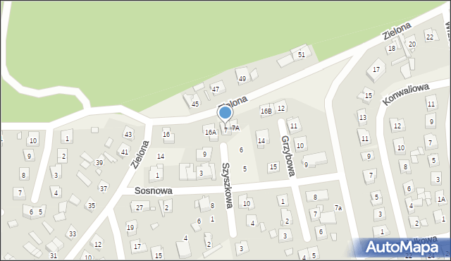 Czerwonak, Szyszkowa, 7, mapa Czerwonak