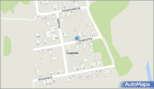 Częstochowa, Szajnochy Karola, 7, mapa Częstochowy