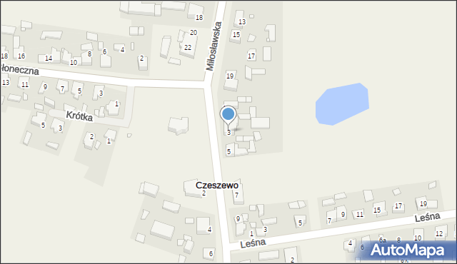 Czeszewo, Szkolna, 3, mapa Czeszewo