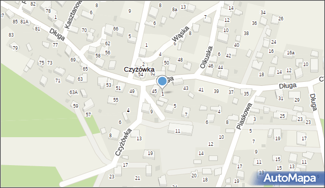 Czyżówka, Szkolna, 1, mapa Czyżówka