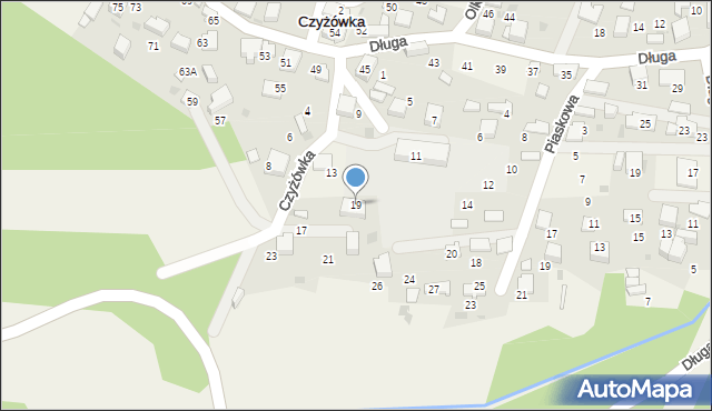 Czyżówka, Szkolna, 19, mapa Czyżówka