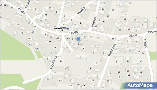 Czyżówka, Szkolna, 5, mapa Czyżówka
