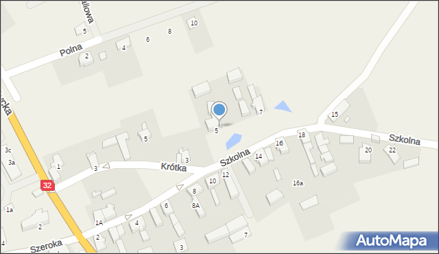 Dąbie, Szkolna, 5a, mapa Dąbie