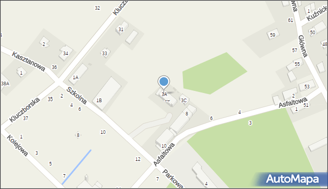 Dąbrowa, Szkolna, 3A, mapa Dąbrowa