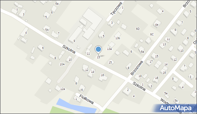 Dąbrowa, Szkolna, 13, mapa Dąbrowa
