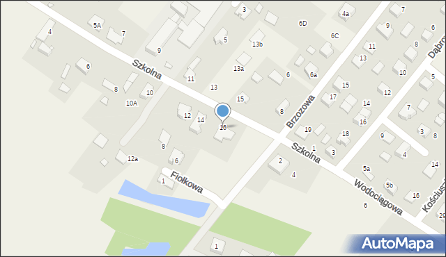 Dąbrowa, Szkolna, 16, mapa Dąbrowa