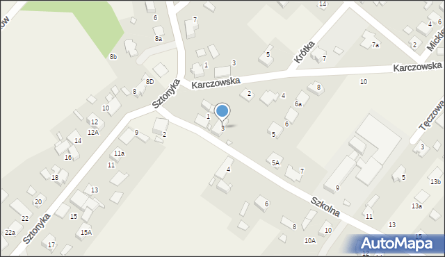 Dąbrowa, Szkolna, 3, mapa Dąbrowa