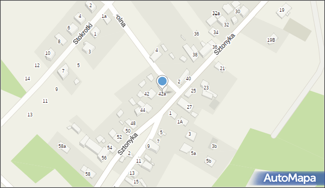 Dąbrowa, Sztonyka Józefa, ks. prof., 42a, mapa Dąbrowa