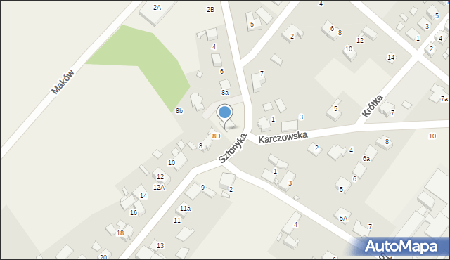 Dąbrowa, Sztonyka Józefa, ks. prof., 8c, mapa Dąbrowa