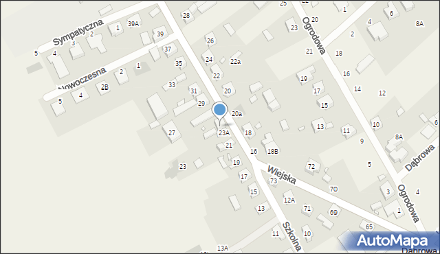 Dąbrowa, Szkolna, 25, mapa Dąbrowa
