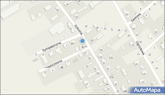 Dąbrowa, Szkolna, 39, mapa Dąbrowa