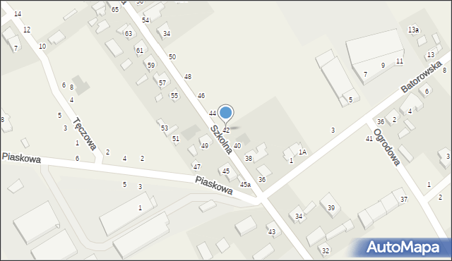 Dąbrowa, Szkolna, 42, mapa Dąbrowa