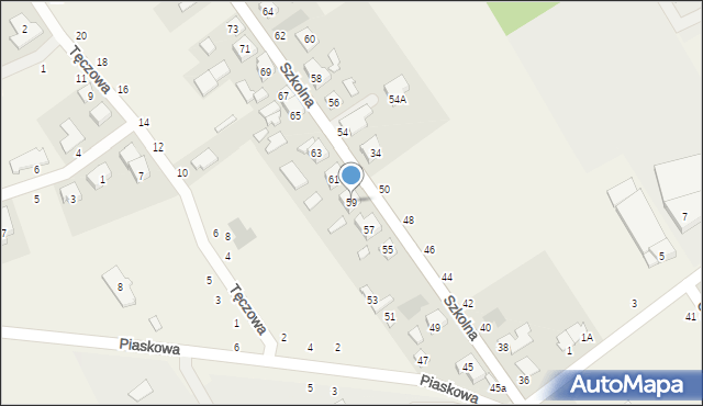 Dąbrowa, Szkolna, 59, mapa Dąbrowa