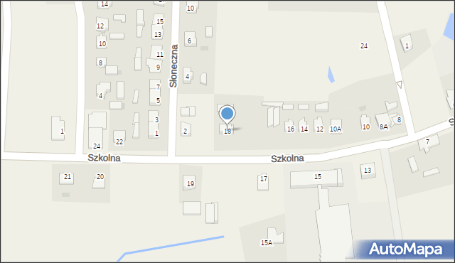Dąbrowa, Szkolna, 18, mapa Dąbrowa