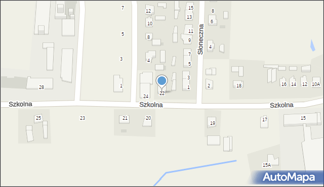 Dąbrowa, Szkolna, 22, mapa Dąbrowa