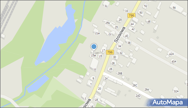 Dąbrowa Górnicza, Szosowa, 15b, mapa Dąbrowa Górnicza